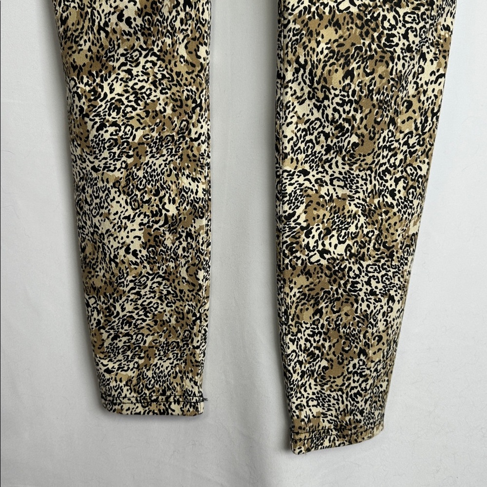 Hue Leopard Print Skinny Pants Leggings Size P/S (Small) Stretch - Picture 10 of 11